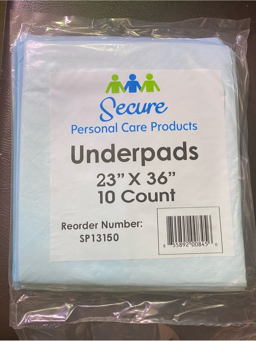 Secure Underpads 23" x 36" - Light Blue - 10 Count